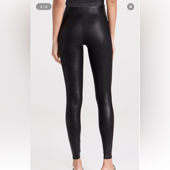 EUC Spanx Faux Leather Leggings, XL - Picture 2 of 7